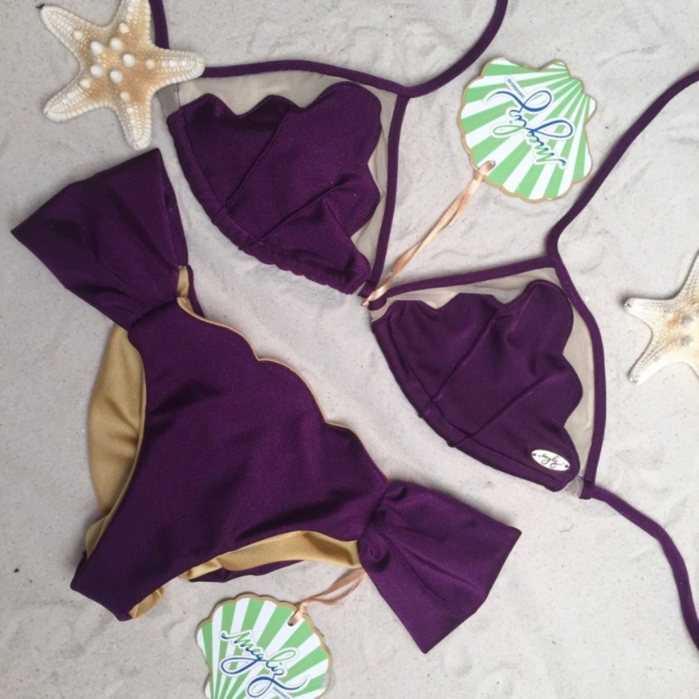 Purple and Gold Bikini Set
